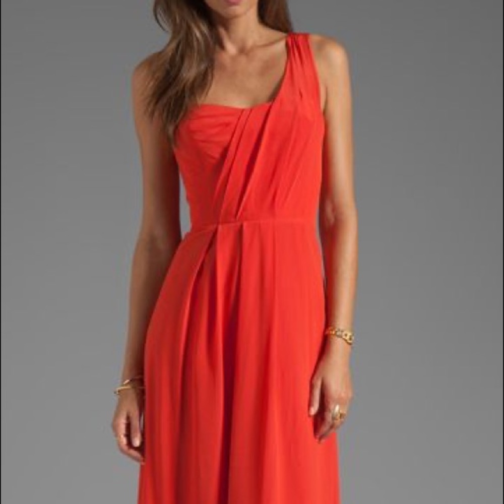 Rebecca Taylor One Shoulder Maxi Dress, Poppy